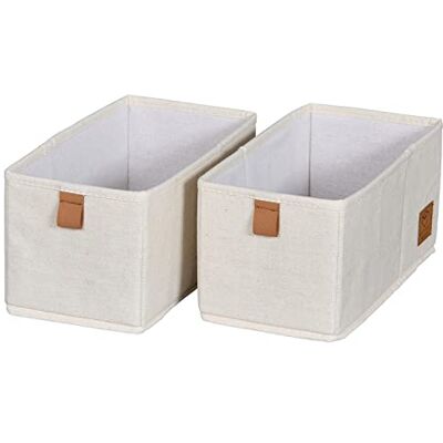 LOVE !T STORE !T LOVE IT STORE IT Premium Schubladen Ordnungssystem 2-teilig Schrank Organizer aus Stoff Verstärkt mit Karton Set mit zwei kleinen Boxen Beige 30x15x15 cm LOVE !T STORE !T LOVE IT STORE IT Premium Schubladen Ordnungssystem 2-teilig Schrank Organizer aus Stoff Verstärkt mit Karton Set mit zwei kleinen Boxen Beige 30x15x15 cm