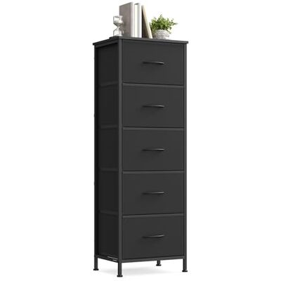 SONGMICS BELLAH Kollektion Kommode, Schrank, Aufbewahrungsschrank, für Schlafzimmer, Flur, Wohnzimmer, Stahl, 5 Schubladen, modern, tintenschwarz-ebenholzschwarz LGS315BH03 SONGMICS BELLAH Kollektion Kommode, Schrank, Aufbewahrungsschrank, für Schlafzimmer, Flur, Wohnzimmer, Stahl, 5 Schubladen, modern, tintenschwarz-ebenholzschwarz LGS315BH03