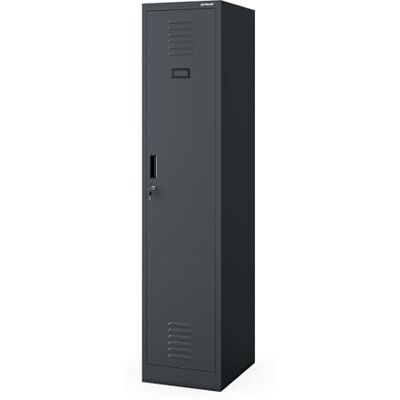 Jan Nowak Kleiderspind Metall abschließbar Garderobenschrank Umkleideschrank Schließfachschrank, 180 x 40 x 50 cm, Stahlschrank für Sozialraum mit Trennwänden, Lüftung und Kleiderhaken Jan Nowak Kleiderspind Metall abschließbar Garderobenschrank Umkleideschrank Schließfachschrank, 180 x 40 x 50 cm, Stahlschrank für Sozialraum mit Trennwänden, Lüftung und Kleiderhaken