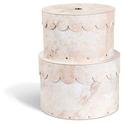 BIGSO BOX OF SWEDEN BIGSO WILMA 2er-Set runde Aufbewahrungsbox mit Deckel – Ordnungsbox mit Deckel für Kleidung, Spielzeug usw. – Dekorative runde Box aus Faserplatte und Papier – beige BIGSO BOX OF SWEDEN BIGSO WILMA 2er-Set runde Aufbewahrungsbox mit Deckel – Ordnungsbox mit Deckel für Kleidung, Spielzeug usw. – Dekorative runde Box aus Faserplatte und Papier – beige