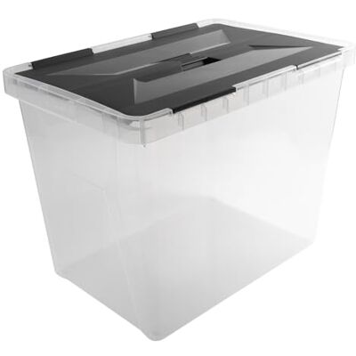 SUNWARE perfectly organised Sunware Onyx Aufbewahrungsbox 40L 49,4x32,3x36,3cm transparent Kunststoff mit Deckel stapelbar aufbewahrungsbox mit deckel groß Storage boxes with lids SUNWARE perfectly organised Sunware Onyx Aufbewahrungsbox 40L 49,4x32,3x36,3cm transparent Kunststoff mit Deckel stapelbar aufbewahrungsbox mit deckel groß Storage boxes with lids