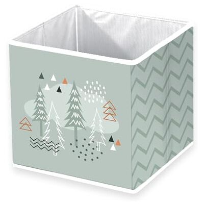 Herding babybest Aufbewahrungsbox, Nordic Forest, 30 x 30 x 30 cm, Faltbare Box, Grün Herding babybest Aufbewahrungsbox, Nordic Forest, 30 x 30 x 30 cm, Faltbare Box, Grün