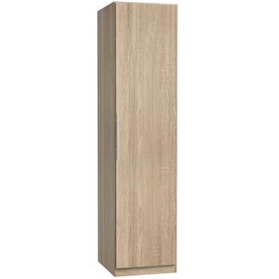 Forte CADIXO Schrank 50 55, Kleiderschrank klein, Flurschrank schmal, Garderobenschrank, Drehtürenschrank, 1-türig mit Einlegeböden, Holzdekor: Sonoma Eiche, 51 cm breit x 213 cm hoch x 59 cm tief Forte CADIXO Schrank 50 55, Kleiderschrank klein, Flurschrank schmal, Garderobenschrank, Drehtürenschrank, 1-türig mit Einlegeböden, Holzdekor: Sonoma Eiche, 51 cm breit x 213 cm hoch x 59 cm tief