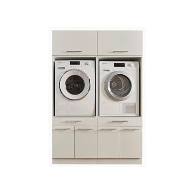 Laundreezy 2X Waschmaschinenschrank mit 2X Schrankaufsatz, Weiß Waschmaschinen-Überbauschrank TÜV-Zertifiziert mit viel Stauraum 135 x 200 x 67,5 cm (B/H/T) Laundreezy 2X Waschmaschinenschrank mit 2X Schrankaufsatz, Weiß Waschmaschinen-Überbauschrank TÜV-Zertifiziert mit viel Stauraum 135 x 200 x 67,5 cm (B/H/T)