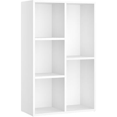 VASAGLE Custos Kollektion Bücherschrank, Bücherregal, mit 5 Fächern, Büroregal, Würfelregal, Standregal, für Wohnzimmer, Schlafzimmer, Büro, Kinderzimmer, weiß LBC25WT VASAGLE Custos Kollektion Bücherschrank, Bücherregal, mit 5 Fächern, Büroregal, Würfelregal, Standregal, für Wohnzimmer, Schlafzimmer, Büro, Kinderzimmer, weiß LBC25WT