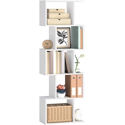 VASAGLE Custos Kollektion Bücherregal, Regal mit 5 Ebenen, 24 x 40 x 159 cm, Standregal, Büroregal, freistehend, Dekoregal, Präsentation, modern, Wohnzimmer Schlafzimmer Büro, weiß LBC462W01 VASAGLE Custos Kollektion Bücherregal, Regal mit 5 Ebenen, 24 x 40 x 159 cm, Standregal, Büroregal, freistehend, Dekoregal, Präsentation, modern, Wohnzimmer Schlafzimmer Büro, weiß LBC462W01