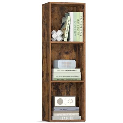 VASAGLE Custos Kollektion Bücherregal, 3-stöckiges Regal, offenes Aufbewahrungsregal, 24 x 30 x 94,8 cm, für Wohnzimmer, Homeoffice, Schlafzimmer, vintagebraun LBC433K01 VASAGLE Custos Kollektion Bücherregal, 3-stöckiges Regal, offenes Aufbewahrungsregal, 24 x 30 x 94,8 cm, für Wohnzimmer, Homeoffice, Schlafzimmer, vintagebraun LBC433K01