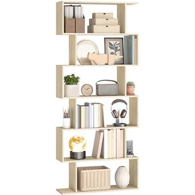 VASAGLE Custos Kollektion Bücherregal, Regal mit 6 Ebenen, 24 x 70 x 191,6 cm, Standregal, Büroregal, freistehend, Dekoregal, Präsentation, modern, Wohnzimmer Schlafzimmer, naturbeige LBC061L01 VASAGLE Custos Kollektion Bücherregal, Regal mit 6 Ebenen, 24 x 70 x 191,6 cm, Standregal, Büroregal, freistehend, Dekoregal, Präsentation, modern, Wohnzimmer Schlafzimmer, naturbeige LBC061L01