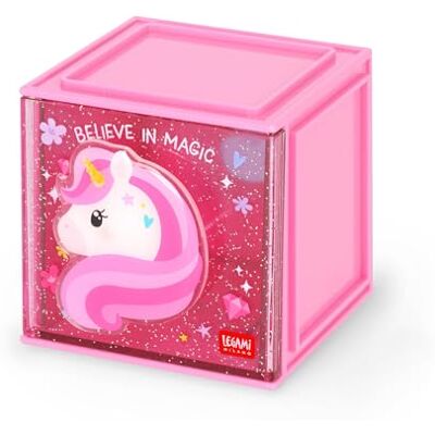 LEGAMI Cutie Cubes Modular Desk Box, Unicorn, Schreibtisch-Organizer, Aufbewahrung, inklusive Stickerbogen, stapelbar, multifunktional, ABS, 90 x 90 x 100 cm LEGAMI Cutie Cubes Modular Desk Box, Unicorn, Schreibtisch-Organizer, Aufbewahrung, inklusive Stickerbogen, stapelbar, multifunktional, ABS, 90 x 90 x 100 cm