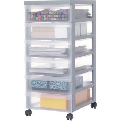 Iris Ohyama Kunststoff-Schubladenbox mit Rollen, 6 flachen Schubladen, Grau, Griffe zum Ziehen, Für Schlafzimmer, Bad, Schule & Büro, BPA-frei, Schubladenschrank, Rollcontainer, A4 Drawer, DC-360 Iris Ohyama Kunststoff-Schubladenbox mit Rollen, 6 flachen Schubladen, Grau, Griffe zum Ziehen, Für Schlafzimmer, Bad, Schule & Büro, BPA-frei, Schubladenschrank, Rollcontainer, A4 Drawer, DC-360