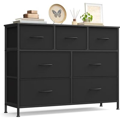 SONGMICS BELLAH Kollektion Kommode, Schrank, Aufbewahrungsschrank, Stahl, für Schlafzimmer, Flur, Wohnzimmer, 7 Schubladen, modern, tintenschwarz-ebenholzschwarz LGS323BH03 SONGMICS BELLAH Kollektion Kommode, Schrank, Aufbewahrungsschrank, Stahl, für Schlafzimmer, Flur, Wohnzimmer, 7 Schubladen, modern, tintenschwarz-ebenholzschwarz LGS323BH03