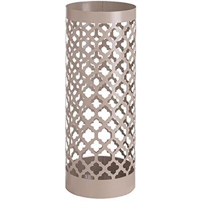 Baroni Home Schirmständer Modernes Design Regenschirmhalter aus Metall Classic Taupe mit 2 Haken und Abtropfschale abnehmbar 19 x 19 x 49 cm (Taupe) Baroni Home Schirmständer Modernes Design Regenschirmhalter aus Metall Classic Taupe mit 2 Haken und Abtropfschale abnehmbar 19 x 19 x 49 cm (Taupe)