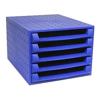 Exacompta 221101D Premium Ablagebox mit 5 offenen Schubladen für DIN A4+ Dokumente. Belastbare Schubladenbox mit hoher Kapazität für mehr Platz auf dem Schreibtisch The Box Blauer Engel kobaltblau Exacompta 221101D Premium Ablagebox mit 5 offenen Schubladen für DIN A4+ Dokumente. Belastbare Schubladenbox mit hoher Kapazität für mehr Platz auf dem Schreibtisch The Box Blauer Engel kobaltblau
