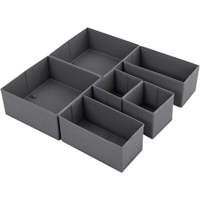 Sekey Schubladen Organizer, Schubladenbox für Kullen Kommode, Stoff-Aufbewahrungsbox als Ordnungssystem für Kleidung, Unterwäsche und Socken – 6er Set, Faltbar, Grau Sekey Schubladen Organizer, Schubladenbox für Kullen Kommode, Stoff-Aufbewahrungsbox als Ordnungssystem für Kleidung, Unterwäsche und Socken – 6er Set, Faltbar, Grau