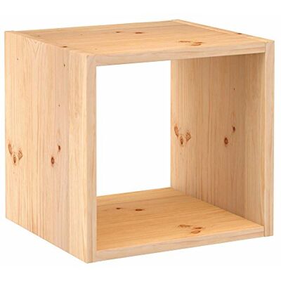 Astigarraga Kit Line Modulares Regal, 1 Dinamic-Würfel, massives Kiefernholz, 36,2 x 36,2 x 33 cm Astigarraga Kit Line Modulares Regal, 1 Dinamic-Würfel, massives Kiefernholz, 36,2 x 36,2 x 33 cm