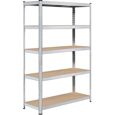 Yaheetech Schwerlastregal 180 x 120 x 45 cm Lagerregal 5 Böden Metall Regal Max. Belastbarkeit : 875kg Silbern Yaheetech Schwerlastregal 180 x 120 x 45 cm Lagerregal 5 Böden Metall Regal Max. Belastbarkeit : 875kg Silbern