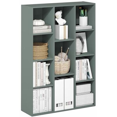 Furinno LUDER Bücherregal, 11-Würfel Bücherregal, wendbares Bookcase, 9.4" x 29.1" x 41.7", für Wohnzimmer, Schlafzimmer, Homeoffice, Salbeigrün, Sage Green Furinno LUDER Bücherregal, 11-Würfel Bücherregal, wendbares Bookcase, 9.4" x 29.1" x 41.7", für Wohnzimmer, Schlafzimmer, Homeoffice, Salbeigrün, Sage Green