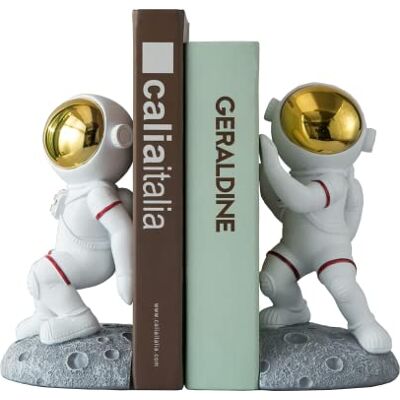 Banllis Buchstützen mit Weltraummotiv für Regale, Astronauten-Mond-Buchstützen für Kinderzimmer, dekorative Buchstopper für Bücher, strapazierfähig, einzigartiges Geschenk für Jungen und Mädchen Banllis Buchstützen mit Weltraummotiv für Regale, Astronauten-Mond-Buchstützen für Kinderzimmer, dekorative Buchstopper für Bücher, strapazierfähig, einzigartiges Geschenk für Jungen und Mädchen