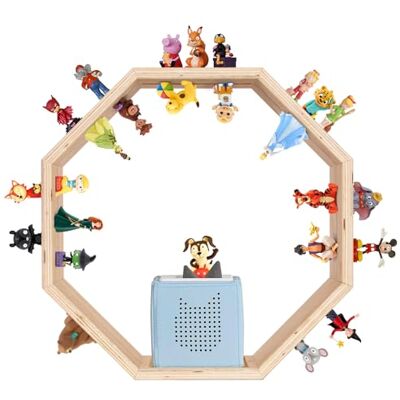 Todeco Tonie-Regal für Toniebox und Toniefiguren, Magnetische Aufbewahrung für 60-70 Tonie, Wandregal und Schreibtischregal, Kinderregal aus Holz für Mädchen & Jungen, Achteck Todeco Tonie-Regal für Toniebox und Toniefiguren, Magnetische Aufbewahrung für 60-70 Tonie, Wandregal und Schreibtischregal, Kinderregal aus Holz für Mädchen & Jungen, Achteck