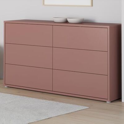 Forte Alice Springs Sideboard 150 155, großes Sideboard mit 3 Schubladen, Wohnzimmer, Holzwerkstoff, Terrakotta, 154,1 cm breit x 83,1 cm hoch x 41,5 cm tief Forte Alice Springs Sideboard 150 155, großes Sideboard mit 3 Schubladen, Wohnzimmer, Holzwerkstoff, Terrakotta, 154,1 cm breit x 83,1 cm hoch x 41,5 cm tief