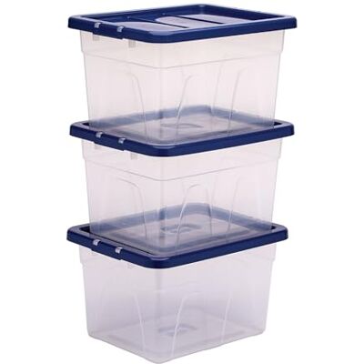 BANKERS BOX 22L Kunststoff-Aufbewahrungsbox 3er-Pack, BPA-frei & 100% recycelte Deckel, verschachtelbar & stapelbar, Staubschutzdeckel, 24.5x32x40cm, ideal für Haus & Büro Organisation BANKERS BOX 22L Kunststoff-Aufbewahrungsbox 3er-Pack, BPA-frei & 100% recycelte Deckel, verschachtelbar & stapelbar, Staubschutzdeckel, 24.5x32x40cm, ideal für Haus & Büro Organisation