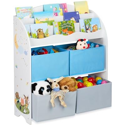 Relaxdays Kinderregal, 4 Boxen, Lagerfeuer Motiv, Spielzeug Aufbewahrung, Kinderzimmer Regal HBT 98 x 82,5 x 30 cm, bunt, 1 Stück Relaxdays Kinderregal, 4 Boxen, Lagerfeuer Motiv, Spielzeug Aufbewahrung, Kinderzimmer Regal HBT 98 x 82,5 x 30 cm, bunt, 1 Stück