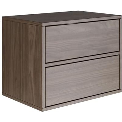 Selsey Nachttisch Hängend Schwebender Wisconsin-Walnuss Farbe 50B x 36T x 40H cm Nachtschrank mit Zwei Schublade in Minimalistischer Push-to-Open Skandinavischen Platzsparend Wandmontage Framme Selsey Nachttisch Hängend Schwebender Wisconsin-Walnuss Farbe 50B x 36T x 40H cm Nachtschrank mit Zwei Schublade in Minimalistischer Push-to-Open Skandinavischen Platzsparend Wandmontage Framme