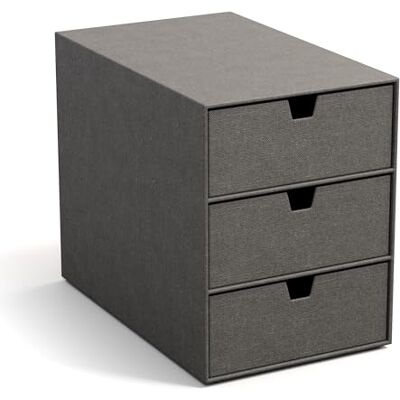 BIGSO BOX OF SWEDEN BIGSO INGRID Schubladenbox für Dokumente und Bürobedarf – Schreibtisch Organizer mit 3 Schubladen – Ablagesystem aus Faserplatte und Papier in Leinenoptik – grau BIGSO BOX OF SWEDEN BIGSO INGRID Schubladenbox für Dokumente und Bürobedarf – Schreibtisch Organizer mit 3 Schubladen – Ablagesystem aus Faserplatte und Papier in Leinenoptik – grau