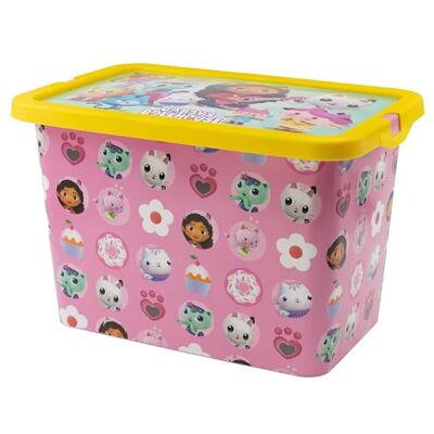 Stor Aufbewahrungsbox für Kinder Gabbys Puppenhaus mit Klickverschluss 7 Liter Mehrzweck Kunststoff Organizer für Spielzeug und Kinderzimmer Stor Aufbewahrungsbox für Kinder Gabbys Puppenhaus mit Klickverschluss 7 Liter Mehrzweck Kunststoff Organizer für Spielzeug und Kinderzimmer