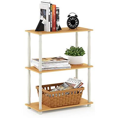 Furinno Modell - Kompaktes Mehrzweck-Regal - Holz/Weiß - 59.9 x 74.9 x 29 cm Furinno Modell - Kompaktes Mehrzweck-Regal - Holz/Weiß - 59.9 x 74.9 x 29 cm