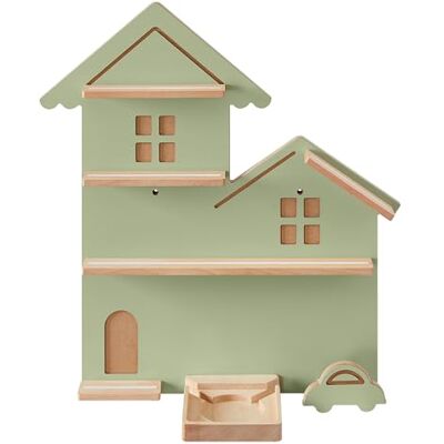 SONGMICS Regal für Toniebox, Wandregal für 35 Figuren, Kinderregal, einfache Montage, Kinderzimmer, Wohnzimmer, GKR801C10 SONGMICS Regal für Toniebox, Wandregal für 35 Figuren, Kinderregal, einfache Montage, Kinderzimmer, Wohnzimmer, GKR801C10