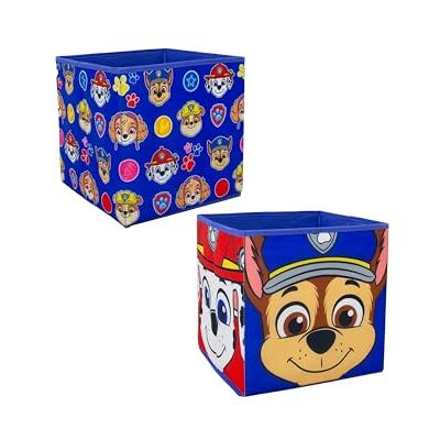 PAW PATROL offiziell lizensierte Aufbewahrungsboxen 2er-Pack faltbare Aufbewahrungskuben mit Gesichtsdesign von Chase und Marshall Perfekt zur Organisation des Kinderzimmers, Spielzimmers, 30 x 30 PAW PATROL offiziell lizensierte Aufbewahrungsboxen 2er-Pack faltbare Aufbewahrungskuben mit Gesichtsdesign von Chase und Marshall Perfekt zur Organisation des Kinderzimmers, Spielzimmers, 30 x 30