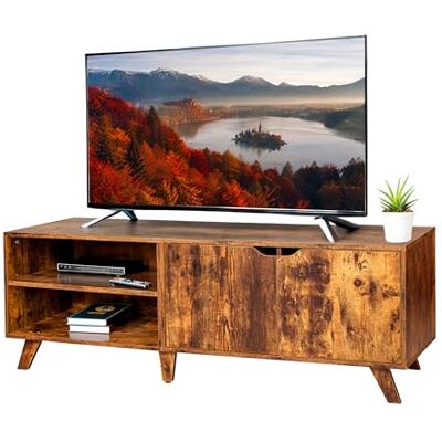 Relaxdays TV-Lowboard, 6 Fächer, TV-Schrank bis 60 Zoll, HBT: 50 x 140 x 40 cm, Fernsehtisch mit Kabelführung, braun Relaxdays TV-Lowboard, 6 Fächer, TV-Schrank bis 60 Zoll, HBT: 50 x 140 x 40 cm, Fernsehtisch mit Kabelführung, braun