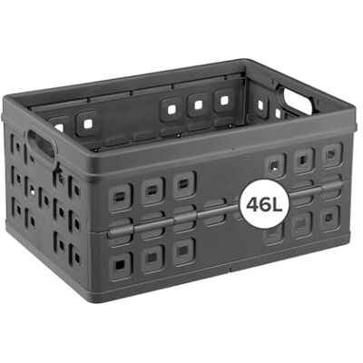 SUNWARE perfectly organised Sunware Square Klappbox faltbar stabil 46L – 54x38x26,5cm – klappkiste robust mit handgriffen – faltbare Aufbewahrungsbox 46L SUNWARE perfectly organised Sunware Square Klappbox faltbar stabil 46L – 54x38x26,5cm – klappkiste robust mit handgriffen – faltbare Aufbewahrungsbox 46L