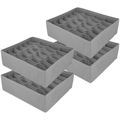 ASelected 4 Stück Aufbewahrungsboxen Unterwäsche Organizer 24 Zellen Faltbare Boxen Schubladen Organizer Socken Aufbewahrung Schrank Organizer zum Aufbewahren von Unterwäsche Socken Krawatten Gürtel ASelected 4 Stück Aufbewahrungsboxen Unterwäsche Organizer 24 Zellen Faltbare Boxen Schubladen Organizer Socken Aufbewahrung Schrank Organizer zum Aufbewahren von Unterwäsche Socken Krawatten Gürtel