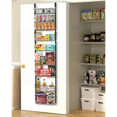 VEVOR Speisekammer-Organizer, 9-stöckige Speisekammer-Organisation und Aufbewahrung, robustes Gewürzregal aus Stahl, verstellbare Wand-Gewürzregale, für Zuhause, Küche, Waschküche, Badezimmer, Schwarz VEVOR Speisekammer-Organizer, 9-stöckige Speisekammer-Organisation und Aufbewahrung, robustes Gewürzregal aus Stahl, verstellbare Wand-Gewürzregale, für Zuhause, Küche, Waschküche, Badezimmer, Schwarz