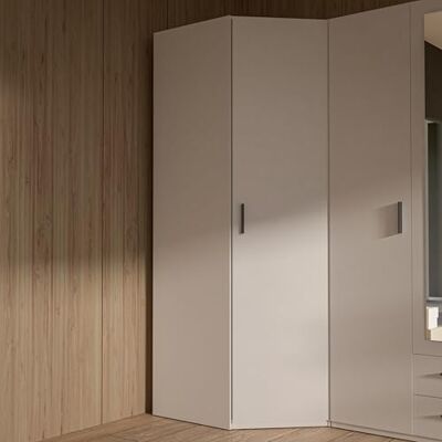 Forte TRAWEN Eck-Kleiderschrank 90, moderner Kleiderschrank, platzsparend, 1-türig, Schlafzimmer, Mehrzweckschrank, Holzwerkstoff, Weiß, 89,5 cm breit x 210,5 cm hoch x 89,4 cm tief Forte TRAWEN Eck-Kleiderschrank 90, moderner Kleiderschrank, platzsparend, 1-türig, Schlafzimmer, Mehrzweckschrank, Holzwerkstoff, Weiß, 89,5 cm breit x 210,5 cm hoch x 89,4 cm tief