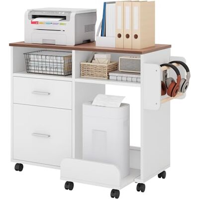 YITAHOME Mobiler Aktenschrank mit abnehmbarem Boden & Hängestange, Aktenaufbewahrung Organizer mit 10 Rollen, Aktenschrank für Home Office, Weiß YITAHOME Mobiler Aktenschrank mit abnehmbarem Boden & Hängestange, Aktenaufbewahrung Organizer mit 10 Rollen, Aktenschrank für Home Office, Weiß