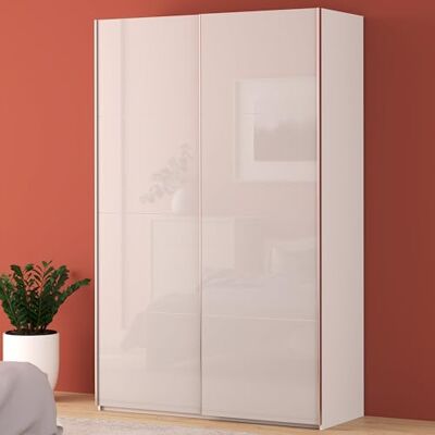 Forte FITTIO Kleiderschrank 150, moderner Schwebetürenschrank, 2-türig, Kleiderstange, Einlegeböden, Schlafzimmer, Holzwerkstoff, Weiß Hochglanz, 150,1 cm breit x 235 cm hoch x 61,2 cm tief Forte FITTIO Kleiderschrank 150, moderner Schwebetürenschrank, 2-türig, Kleiderstange, Einlegeböden, Schlafzimmer, Holzwerkstoff, Weiß Hochglanz, 150,1 cm breit x 235 cm hoch x 61,2 cm tief