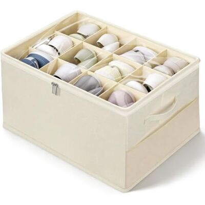 Romon Schuhorganizer, Beige, Passt 12 Paar Schuhe, Schuhbox mit Durchsichtigem Deckel und Henkeln, Verstärkte Aufbewahrung für Closet Schrank zur Aufbewahrung von Schuhen und Kleidung Romon Schuhorganizer, Beige, Passt 12 Paar Schuhe, Schuhbox mit Durchsichtigem Deckel und Henkeln, Verstärkte Aufbewahrung für Closet Schrank zur Aufbewahrung von Schuhen und Kleidung