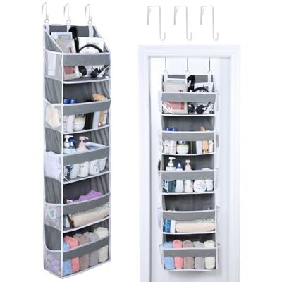 OTraki Türorganizer Hängeorganizer 140 x 39 x 17 cm, 5 Regal klar Schrank Organizer Hängend mit 10 Mesh Seitentaschen, Tür Organizer Hängeorganizer Bad mit Metallhaken für Bad Schlafzimmer Wohnheim OTraki Türorganizer Hängeorganizer 140 x 39 x 17 cm, 5 Regal klar Schrank Organizer Hängend mit 10 Mesh Seitentaschen, Tür Organizer Hängeorganizer Bad mit Metallhaken für Bad Schlafzimmer Wohnheim