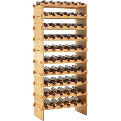 GarveeHome Weinregal Wein Regal Bambus Stapelbar Flaschenregal Flaschenständer AA-Qualität Ohne Schrauben, Platzsparend Für Keller, Bar, Küche & Esszimmer (10T-60 Flasche) GarveeHome Weinregal Wein Regal Bambus Stapelbar Flaschenregal Flaschenständer AA-Qualität Ohne Schrauben, Platzsparend Für Keller, Bar, Küche & Esszimmer (10T-60 Flasche)