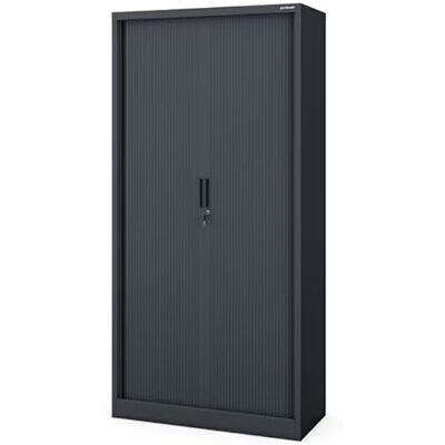 Jan Nowak Rollladenschrank Aktenschrank Büroschrank mit Rolltüren Metall Pulverbeschichtung 4 Einlegeböden 185 cm x 90 cm x 45 cm Anthrazit Jan Nowak Rollladenschrank Aktenschrank Büroschrank mit Rolltüren Metall Pulverbeschichtung 4 Einlegeböden 185 cm x 90 cm x 45 cm Anthrazit