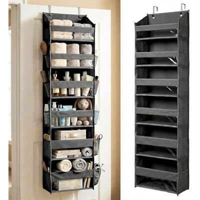 HOMELUX THEORY 1 x robuster Tür-Organizer, 140 x 35 x 17 cm, 6 große Front- und 12 Seitentaschen, Hängeaufbewahrung, Schranktür-Organizer für Schlafzimmer, Badezimmer und Babyzimmer (dunkelgrau) HOMELUX THEORY 1 x robuster Tür-Organizer, 140 x 35 x 17 cm, 6 große Front- und 12 Seitentaschen, Hängeaufbewahrung, Schranktür-Organizer für Schlafzimmer, Badezimmer und Babyzimmer (dunkelgrau)