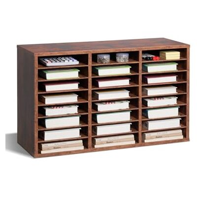 VEVOR Literatur-Organizer Dokumentenablage mit 24 Fächern & herausnehmbaren Regalen, Aktensortierer Briefablage Dokumentenlager aus Holz, Spanplatte, Aufbewahrung für Büro Klassenzimmer Dunkelbraun VEVOR Literatur-Organizer Dokumentenablage mit 24 Fächern & herausnehmbaren Regalen, Aktensortierer Briefablage Dokumentenlager aus Holz, Spanplatte, Aufbewahrung für Büro Klassenzimmer Dunkelbraun