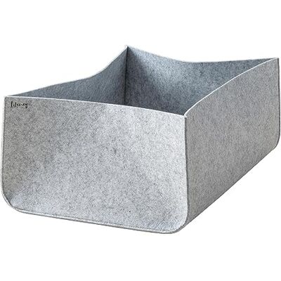 LIFENEY Aufbewahrungsbox Größe S – Schrank Organizer aus der Serie Organize your closet – Für Stauraum & Ordnung im Kleiderschrank – 25 x 35 x 20 cm, Material: Filz, Farbe: Grau LIFENEY Aufbewahrungsbox Größe S – Schrank Organizer aus der Serie Organize your closet – Für Stauraum & Ordnung im Kleiderschrank – 25 x 35 x 20 cm, Material: Filz, Farbe: Grau