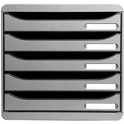 Exacompta 309740D Premium Ablagebox mit 5 Schubladen für DIN A4+ Dokumente. Stapelbare Schubladenbox mit hoher Kapazität für mehr Platz auf dem Schreibtisch Big Box Plus Office Lichtgrau Exacompta 309740D Premium Ablagebox mit 5 Schubladen für DIN A4+ Dokumente. Stapelbare Schubladenbox mit hoher Kapazität für mehr Platz auf dem Schreibtisch Big Box Plus Office Lichtgrau
