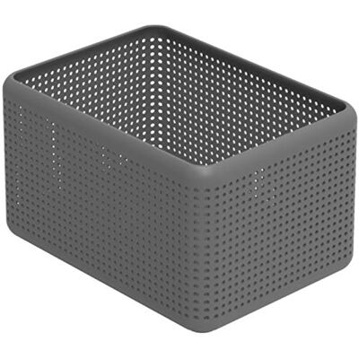 Rotho Madei Aufbewahrungsbox 13 L Aufbewahrungskorb Kunststoff Anthrazit Rotho Madei Aufbewahrungsbox 13 L Aufbewahrungskorb Kunststoff Anthrazit