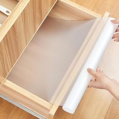 AiQInu Schubladenmatte,Antirutschmatte Schubladen EVA Nicht Klebende Transparent Wasserfest Zuschneidbar Schrankpapier für Küchenschränke,Regalschrank,Schubladenauskleidung,Kühlschran Regale(30*600cm) AiQInu Schubladenmatte,Antirutschmatte Schubladen EVA Nicht Klebende Transparent Wasserfest Zuschneidbar Schrankpapier für Küchenschränke,Regalschrank,Schubladenauskleidung,Kühlschran Regale(30*600cm)