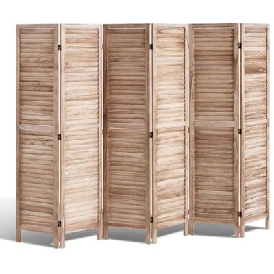 VEVOR Raumteiler Paravent aus Holz 6-teiliger Faltbarer Sichtschutz, 242 cm Langer Raumteiler, tragbarer Dekorationsschirm zur Raumtrennung mit europäischem Still für Zuhause Restaurant Schlafzimmer VEVOR Raumteiler Paravent aus Holz 6-teiliger Faltbarer Sichtschutz, 242 cm Langer Raumteiler, tragbarer Dekorationsschirm zur Raumtrennung mit europäischem Still für Zuhause Restaurant Schlafzimmer